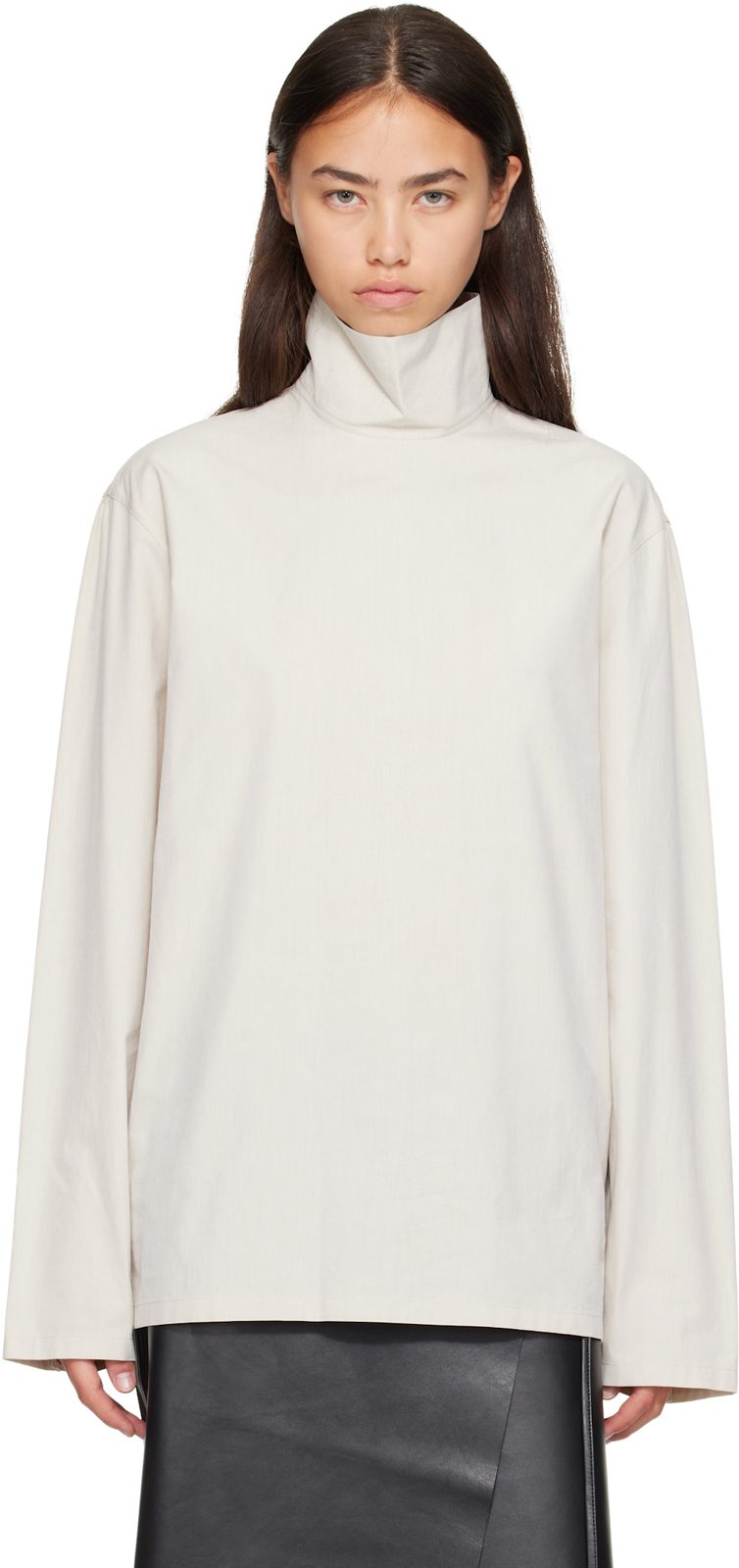 오프화이트 High Neck Top 262646F107006