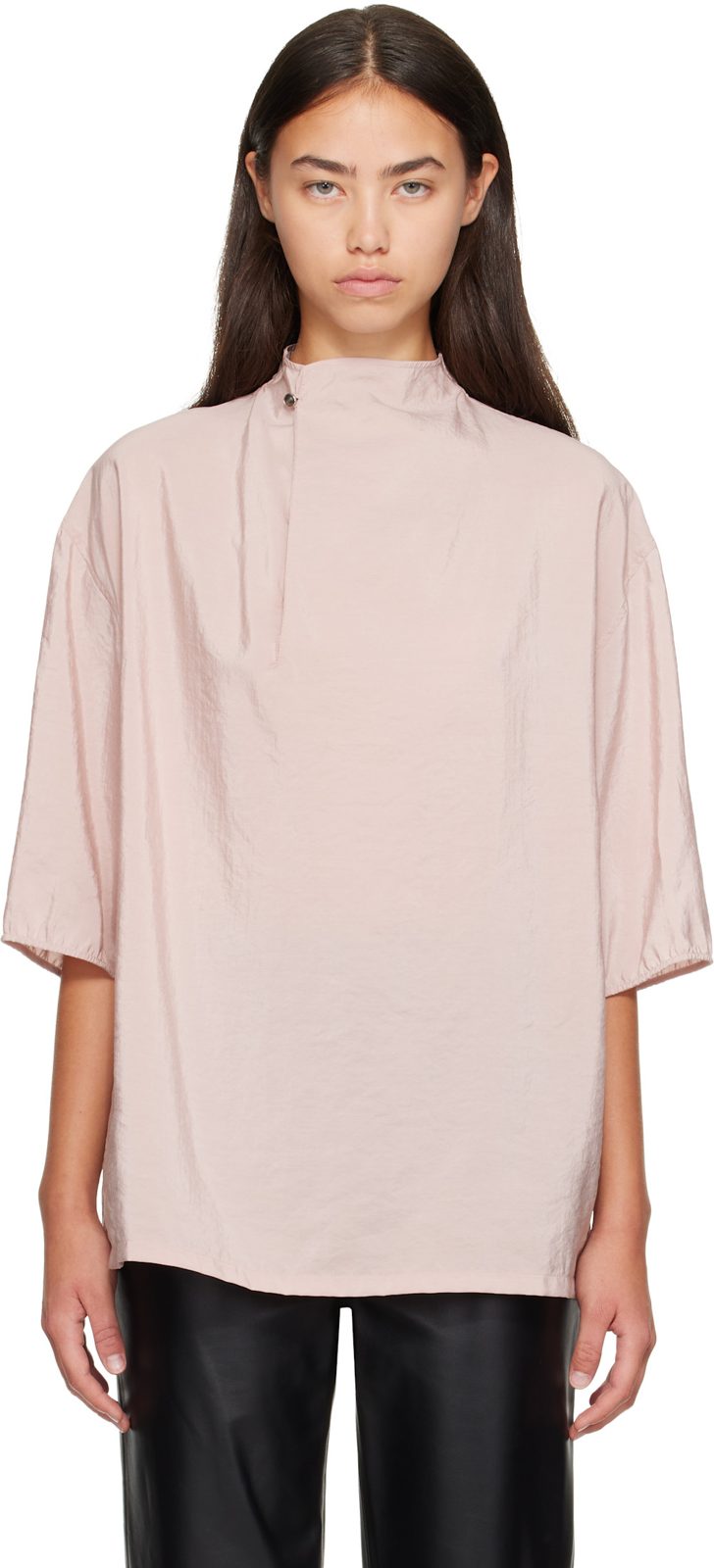 Pink Soft Collar Top 262646F107008
