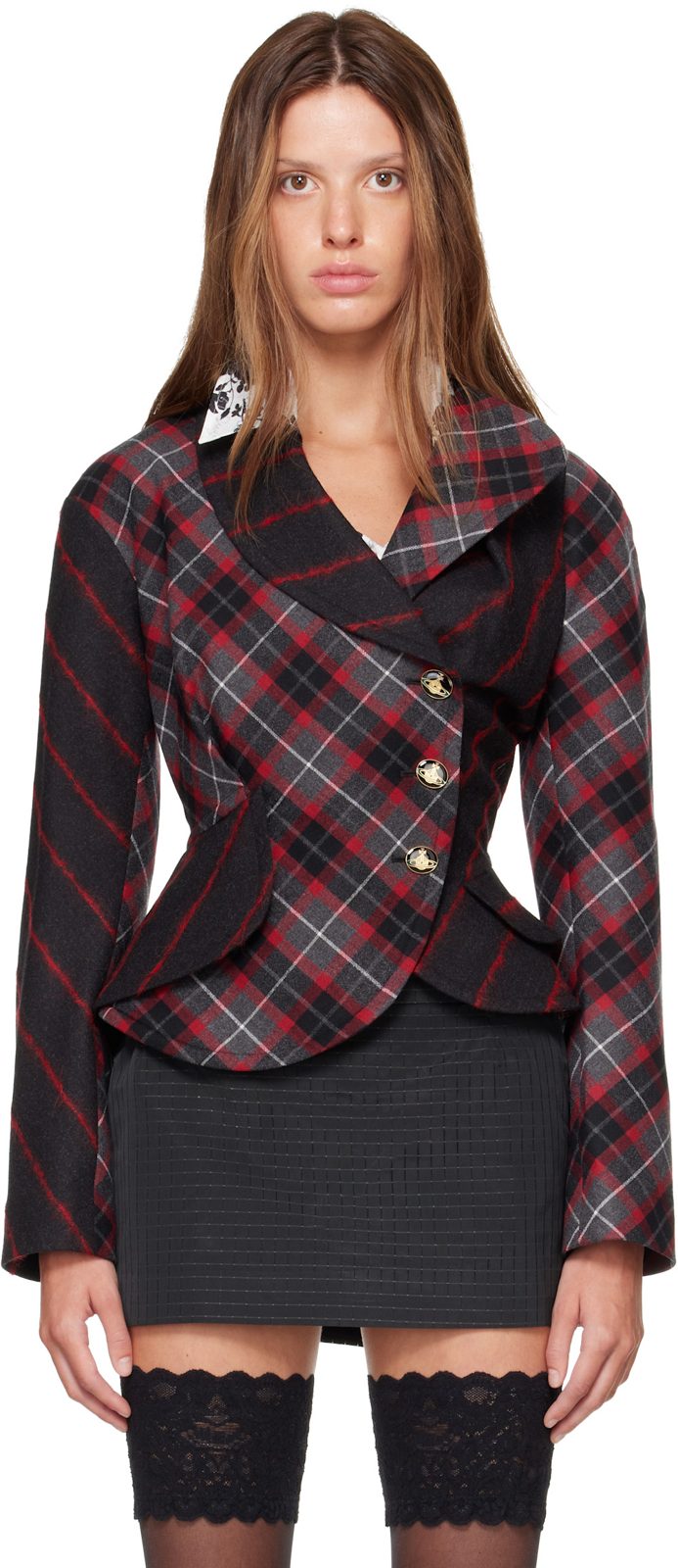 Gray & Red Stormy Jacket 262314F057010