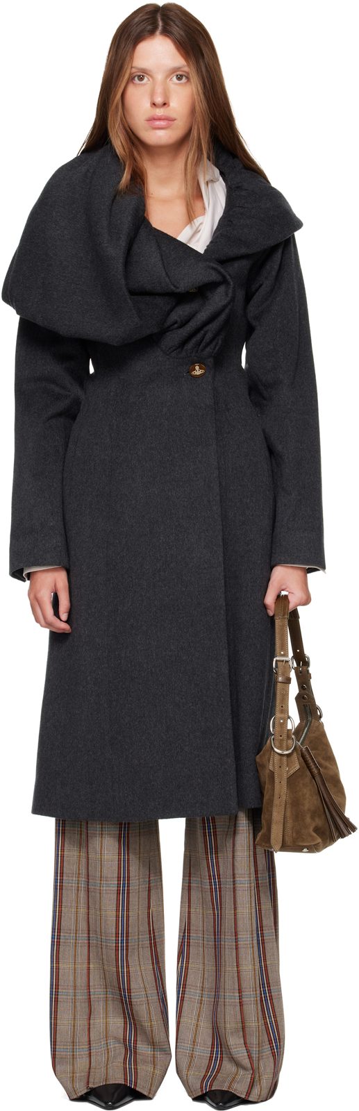 Gray Marilyn Coat 262314F059000
