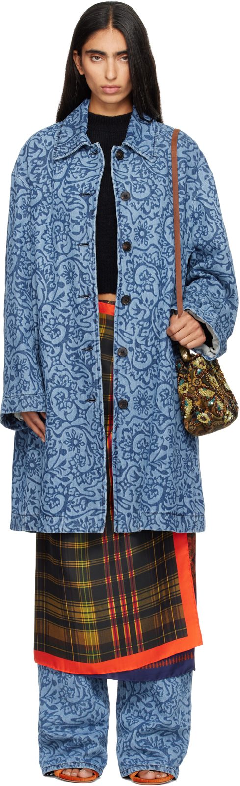 Blue Rondero Denim Coat 262358F059001