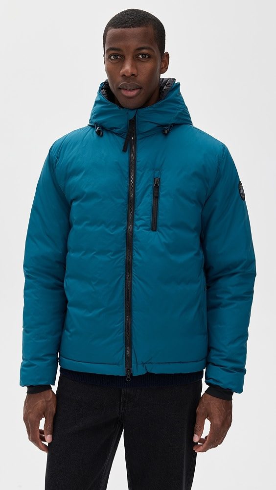Lodge Black Disc Hooded Jacket_Guard Blue
