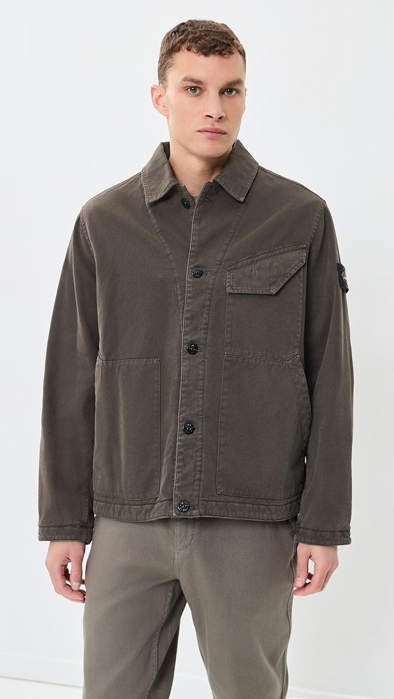 Padded Canvas Coach Jacket_Coal Grey