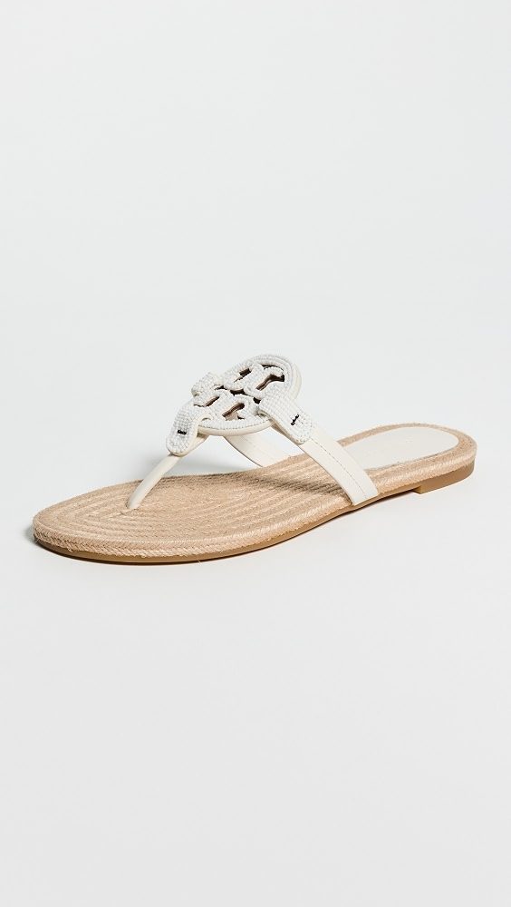 Miller Beaded Espadrille Sandals_Blanc