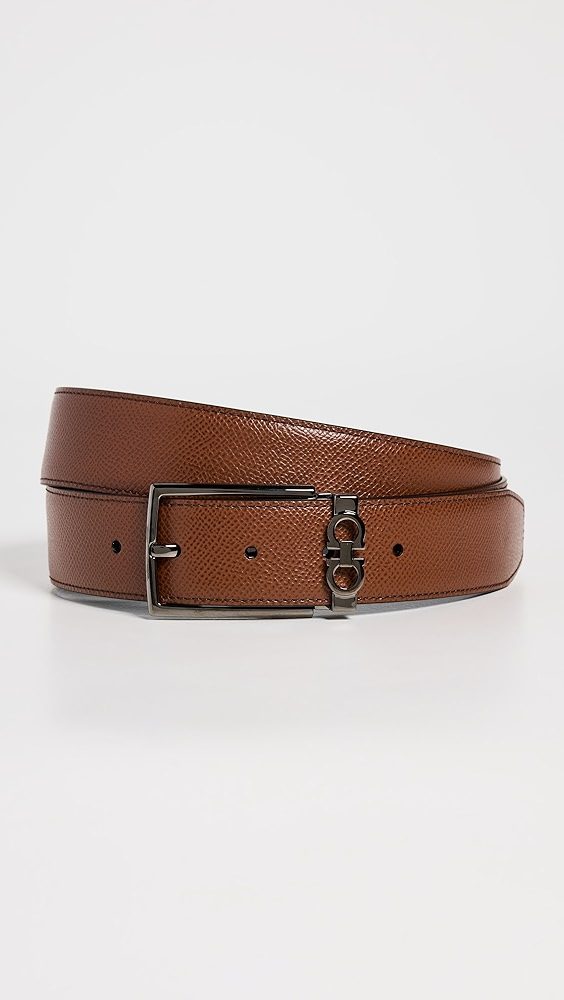 Classic Buckle Reversible Belt_Radica / Nero