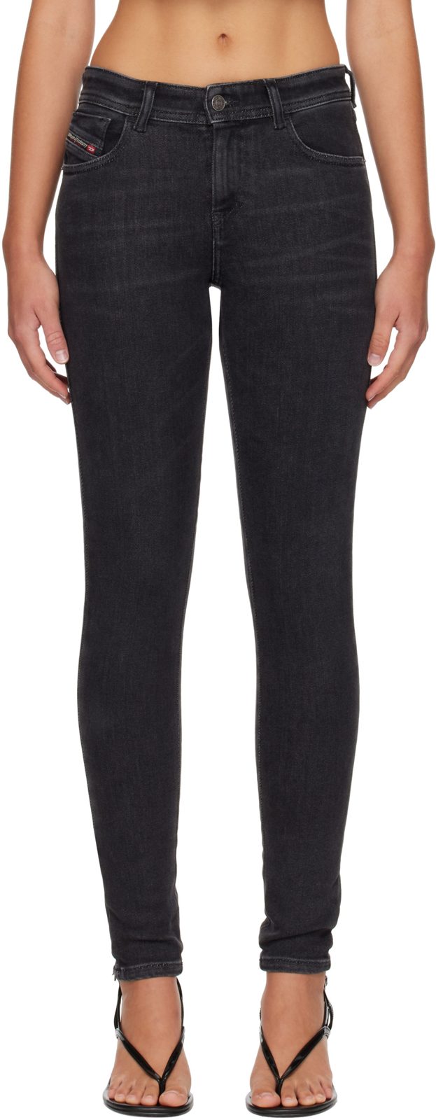 Black Regular Waist 2017 Slandy Jeans 262001F069016