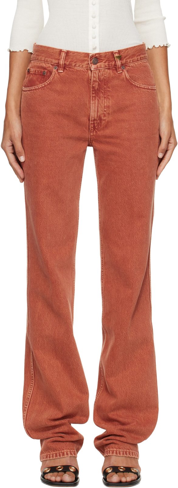 Chloe Brown Straight Jeans 262338F069003