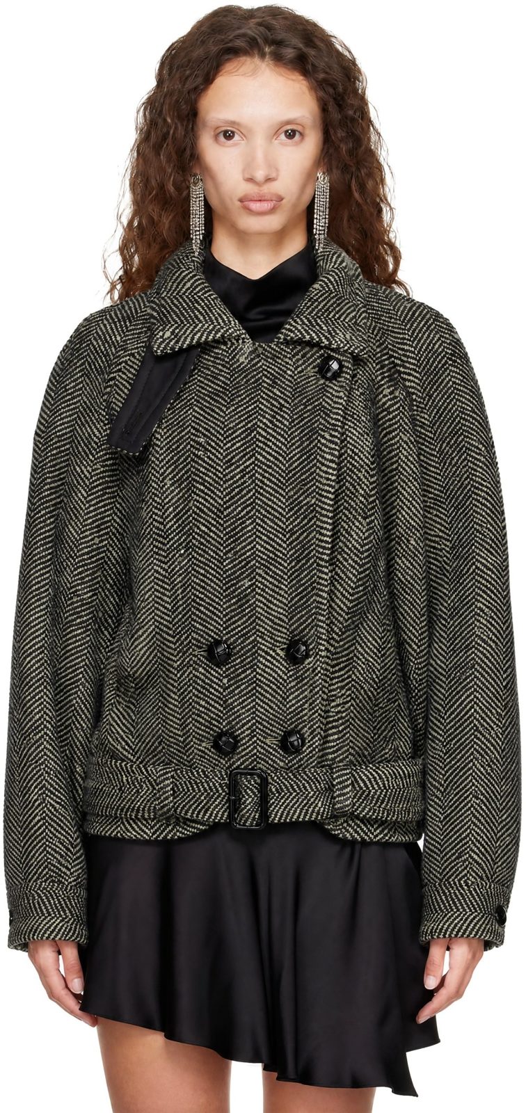 Black Elvane Wool Jacket 262600F063004
