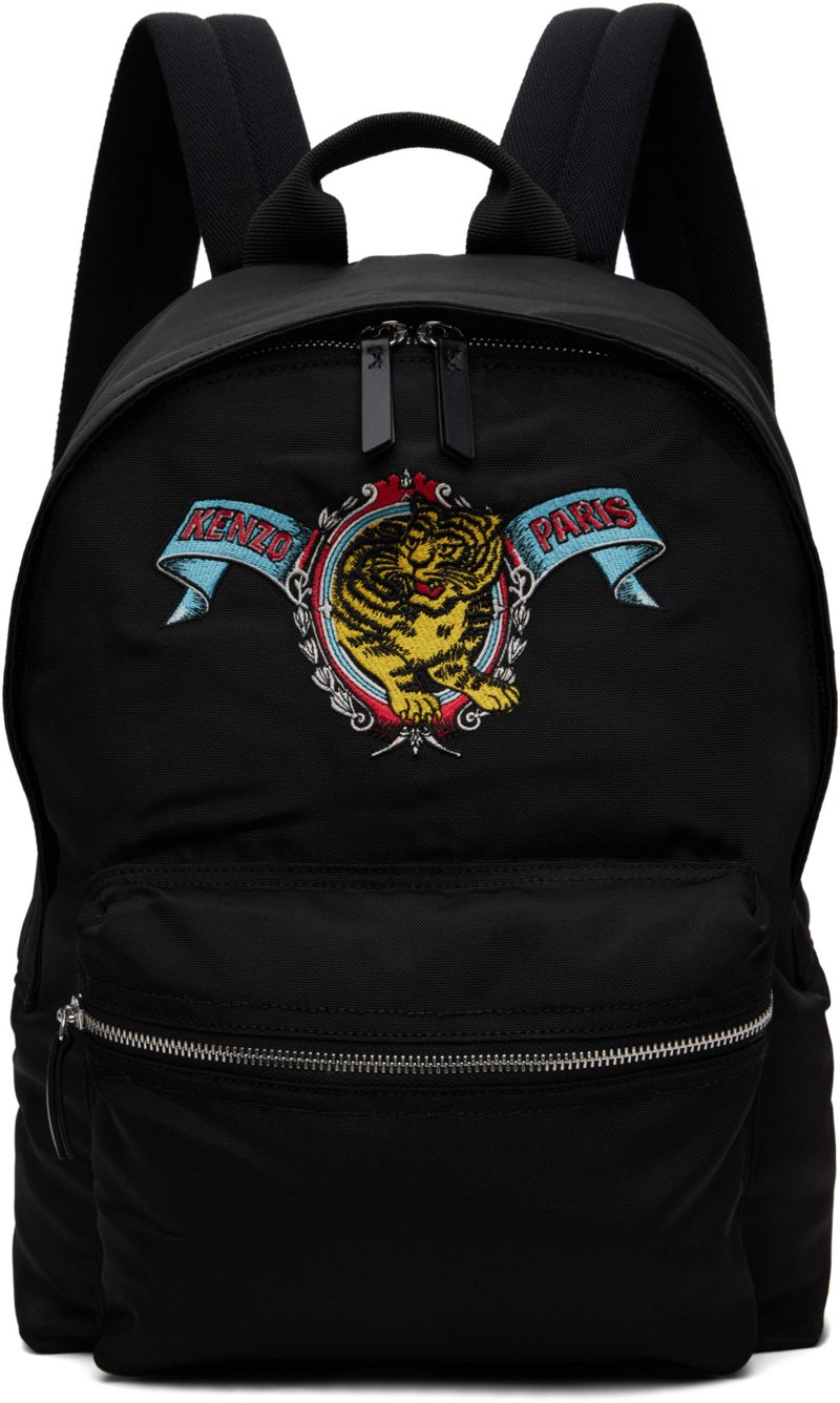 Black [겐조] Paris Jumping Tiger Backpack 262387M166002