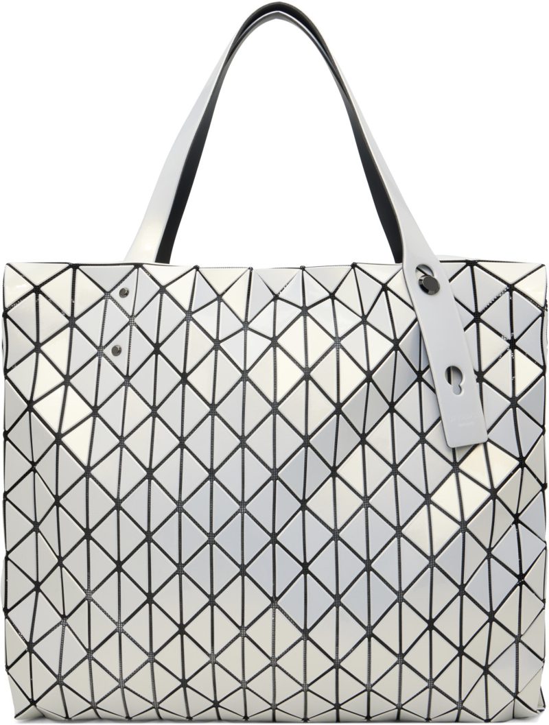 White Row Metallic Tote 262730M172019