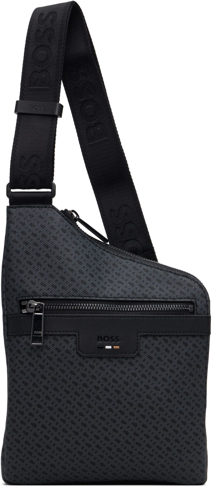 Black Coated Canvas Bag 262085M170016