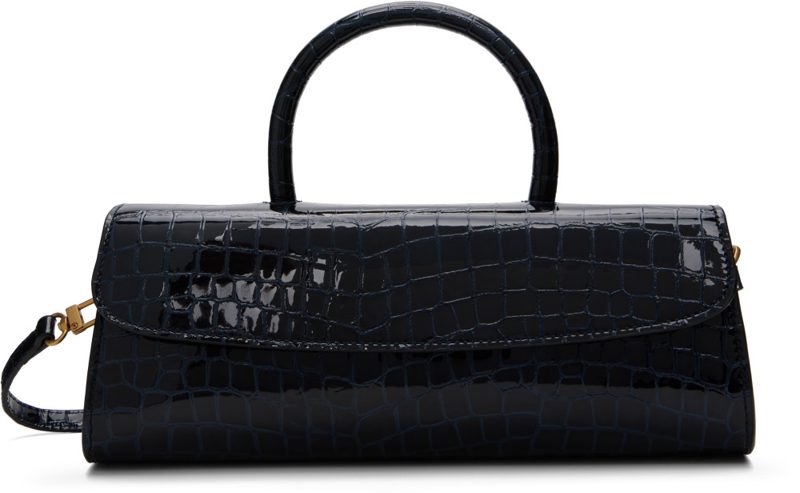 BY FAR Navy Mini Longa Bag 262289F048000