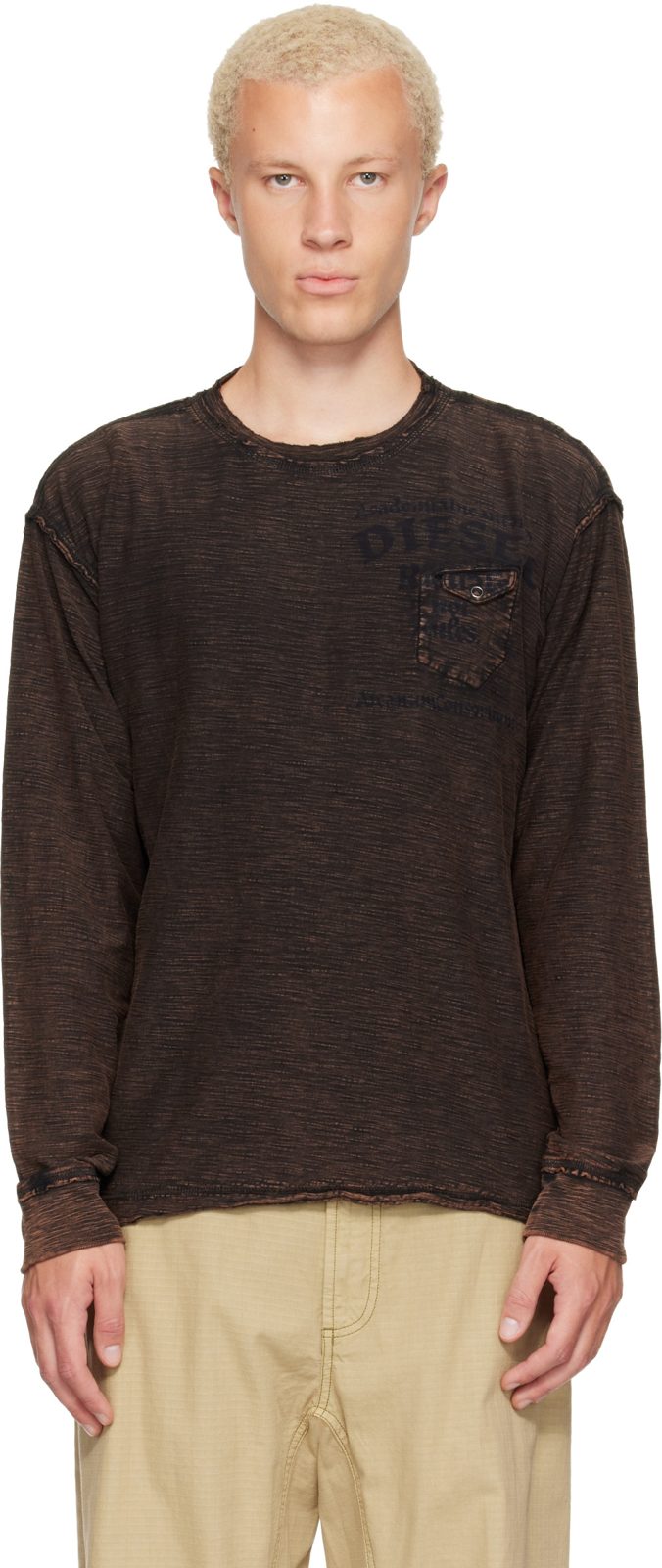 Brown T-Aldy Long Sleeve T-Shirt 262001M213006