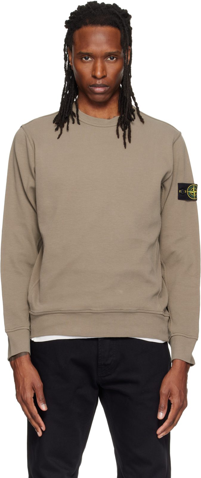 Khaki 6100017 Organic Cotton INT[ERL]OCK Sweatshirt 262828M204008