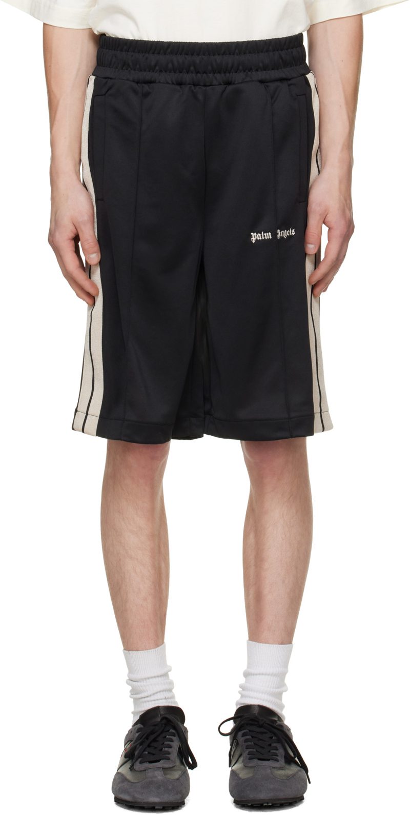 Black Classic Logo Track Shorts 262695M193000