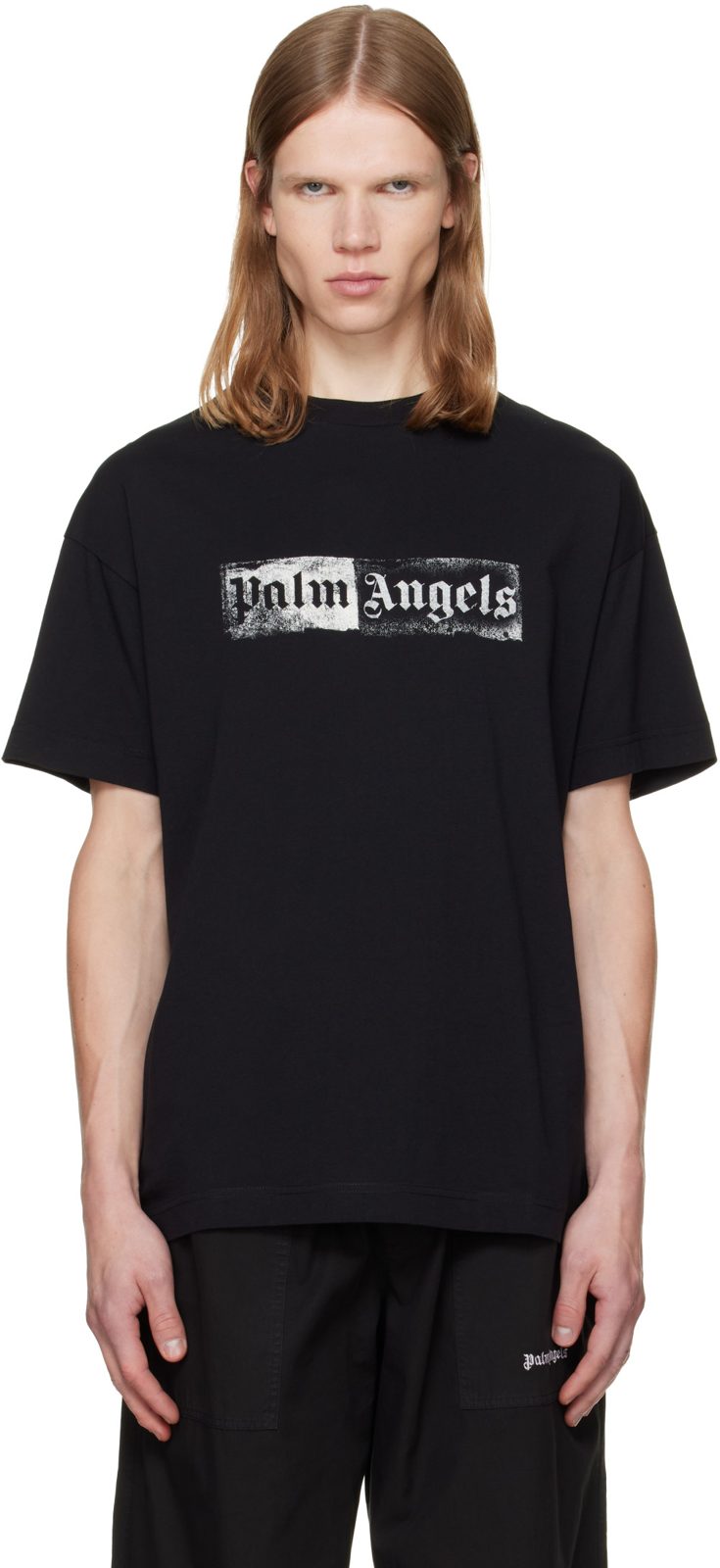 Black Stamp Logo Regular T-shirt 262695M213002