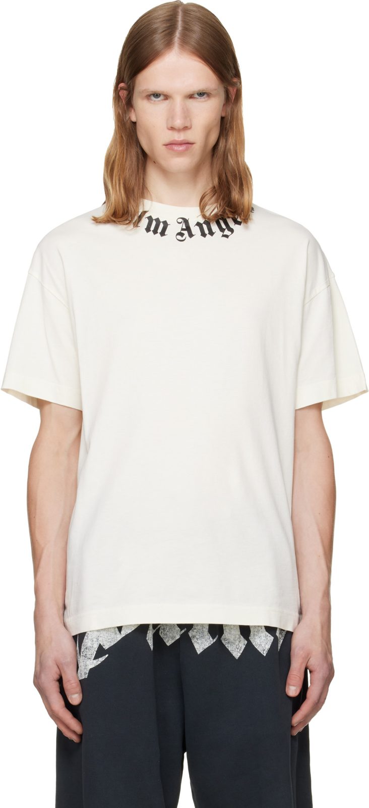 오프화이트 Neck Logo Regular T-shirt 262695M213014