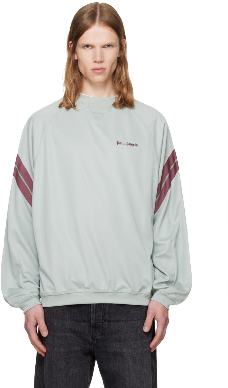 Blue Urban Logo Track Crewneck Sweatshirt 262695M204002
