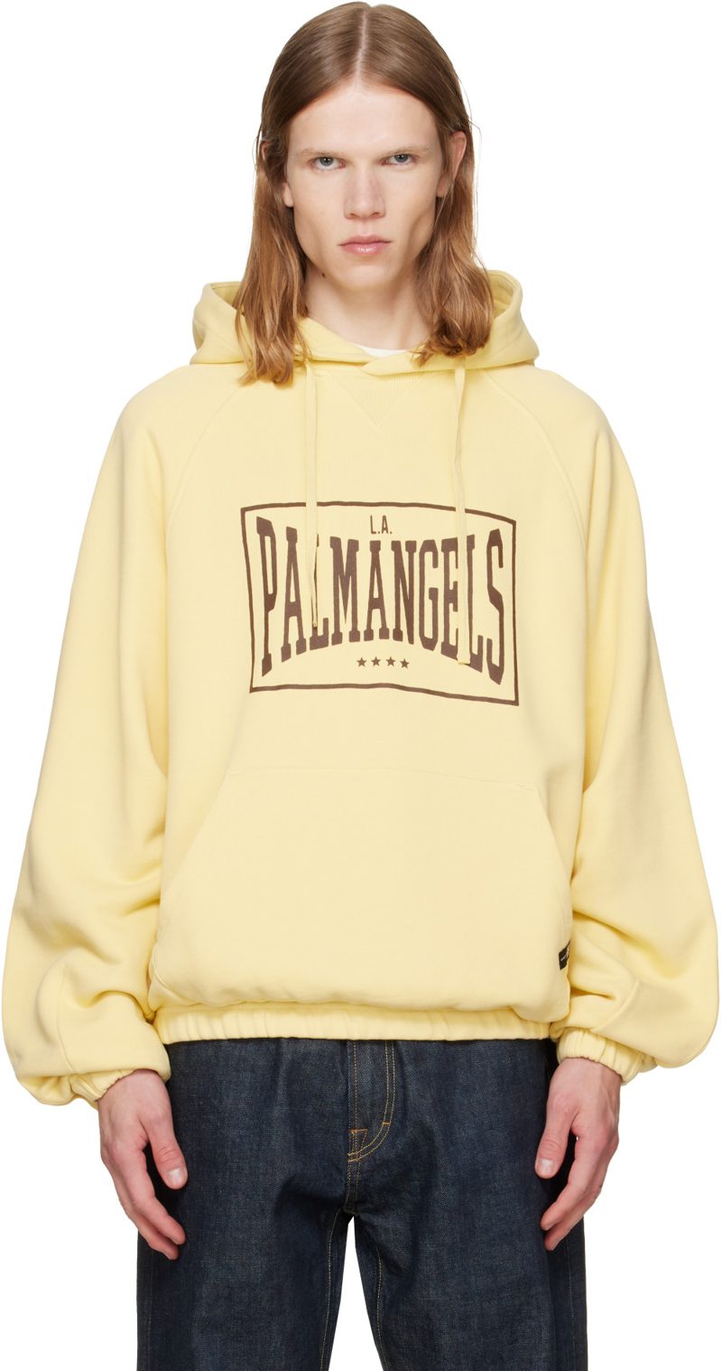 Yellow Vintage Box Logo Loose Hoodie 262695M202012
