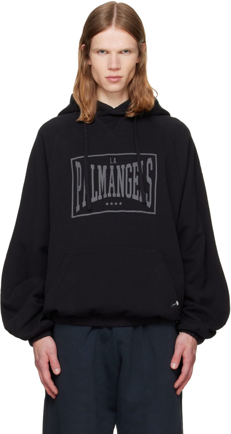 Black Vintage Box Logo Loose Hoodie 262695M202013
