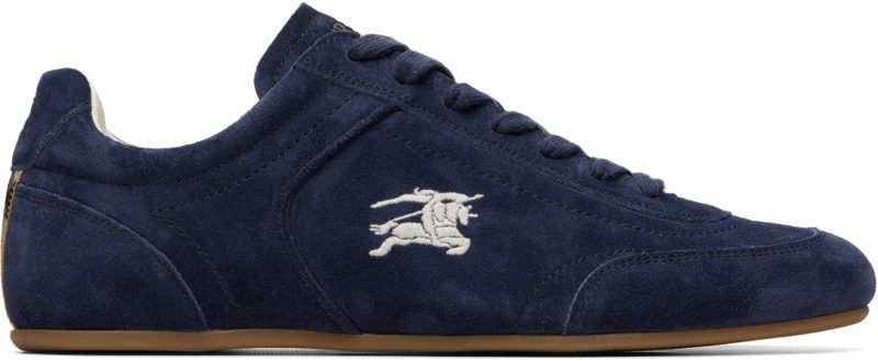 Navy Suede Knight Runner Sneakers 262376M237007