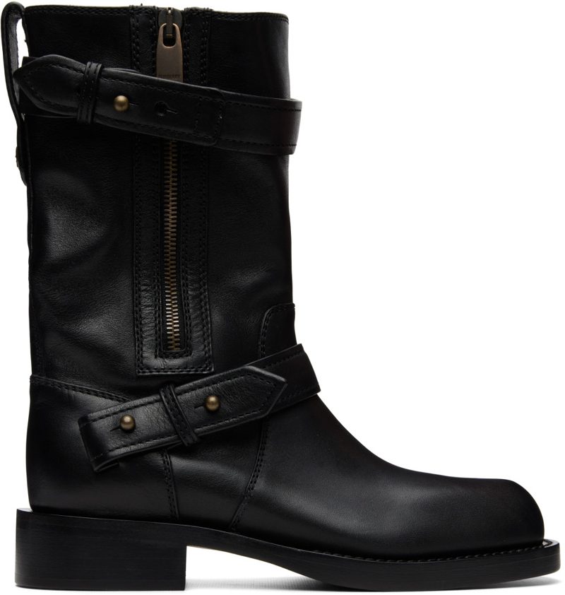 Black Kent Biker Boots 262376F113001
