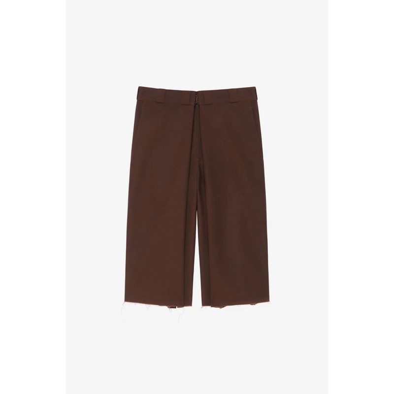 Pleated Extra Large Chino Short Brown_Brown