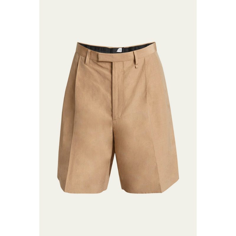 Pleated Formal Short Tan_Tan