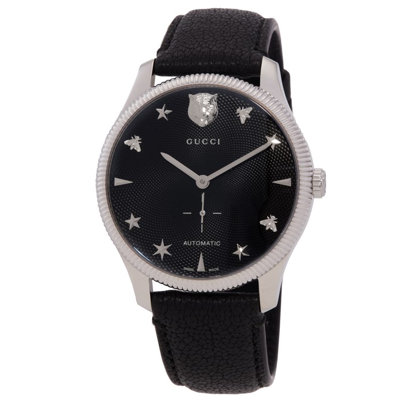 G-Timeless Automatic Black Dial Watch YA126365