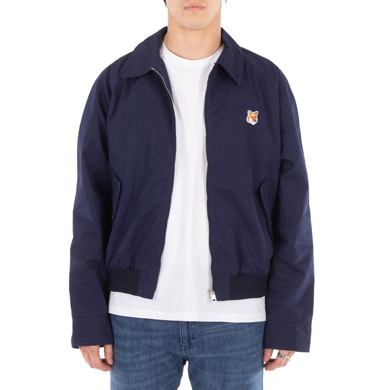 Maison Kitsune Harrington Fox Head Patch Jacket_Blue