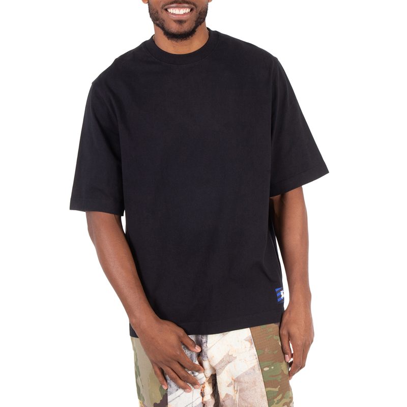 Equestrian Knight Patch Cotton T-Shirt_Black