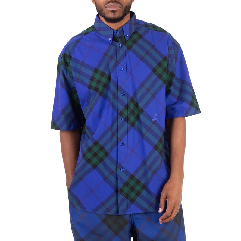 Check-Pattern Cotton Shirt_Knight Ip Check