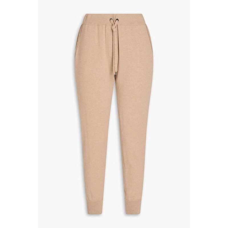 Brunello Cucinelli Light Brown Wool Jogger Trousers_Beige