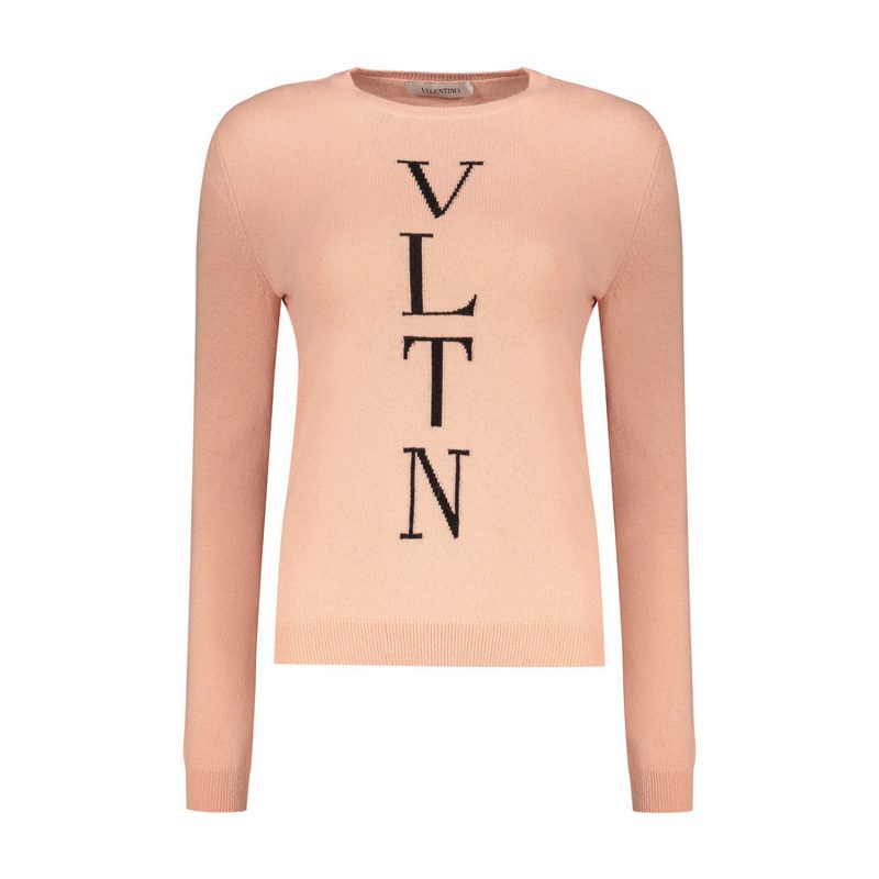 Garavani Womens Pink Wool Blend Sweater_Pink