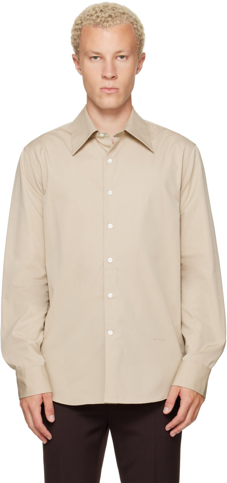 Marni Beige Darted Shirt 262379M192023