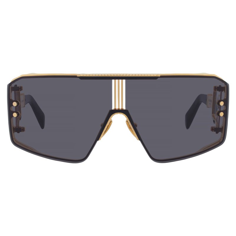 LE MASQUE Grey Shield Unisex Sunglasses BPS-146A GLD-BLK 147