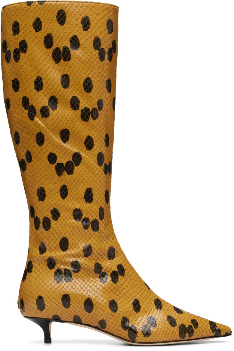 Yellow & Black Amis 35 Knee Boots 262528F115001