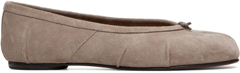 Taupe Tabi New Ballerina Flats 262168F118014