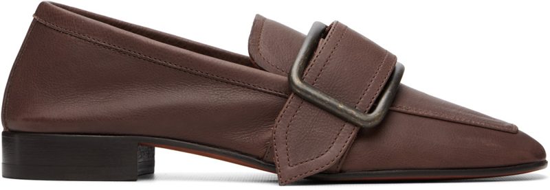 Brown Leather Loafers 262358F121009