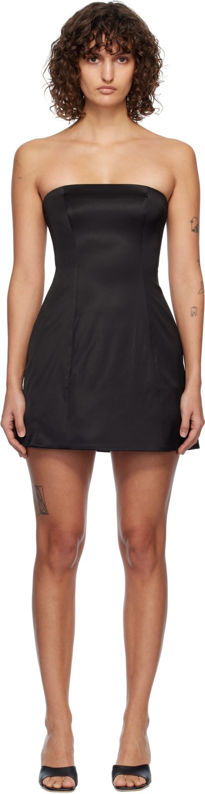 Staud Black Silvia Minidress 251386F052009