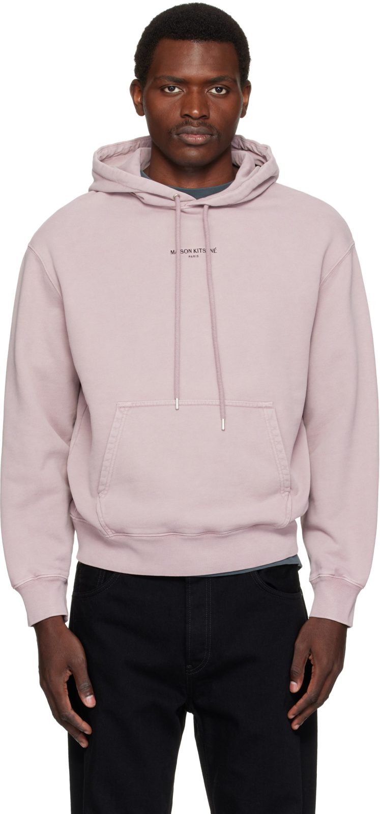 Purple Maison Kitsune Paris Faded Comfort Hoodie 262389M202002