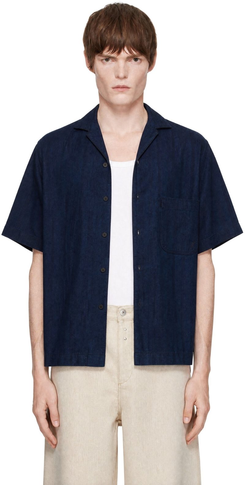 Navy La Chemise Pyjama Denim Shirt 262553M192000