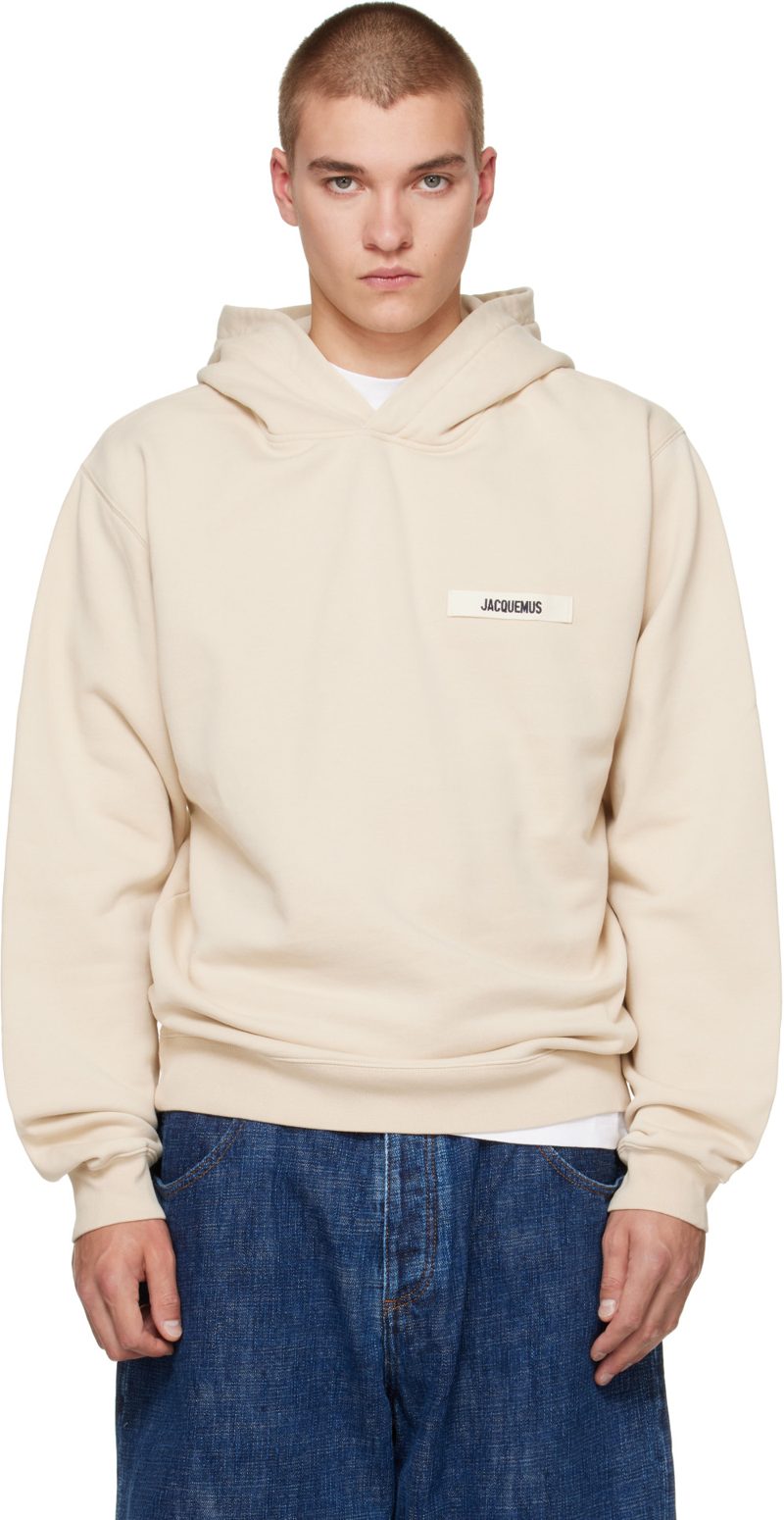 Beige The Gros Grain Hoodie 262553M202002