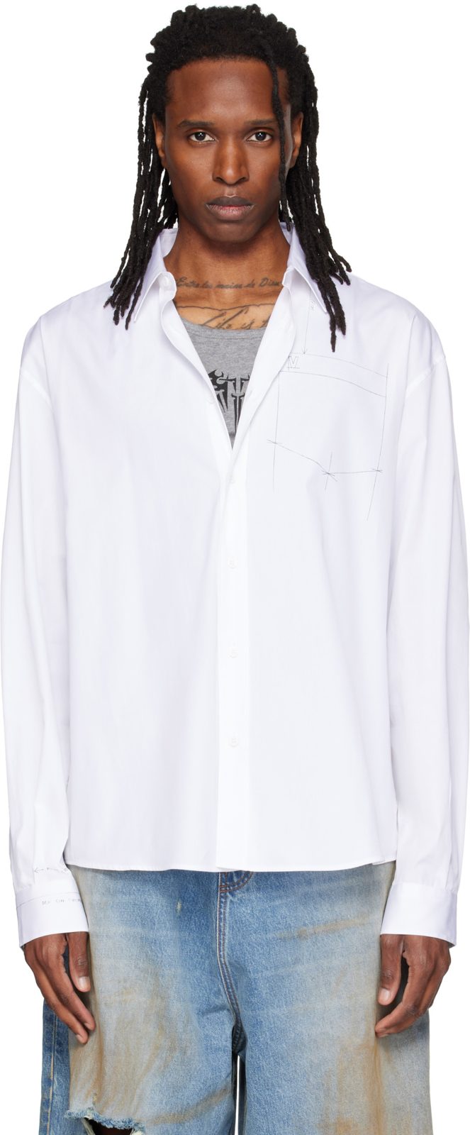 White Work-In-Progress Classic Shirt 262669M192011