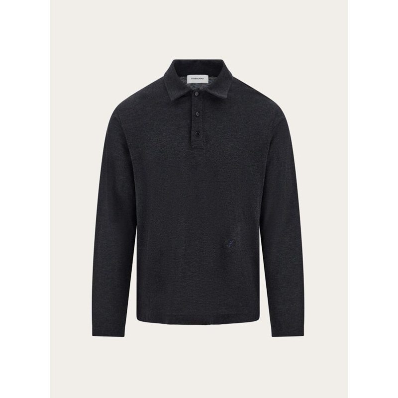 Dark Grey Long Sleeve Shirt_Black