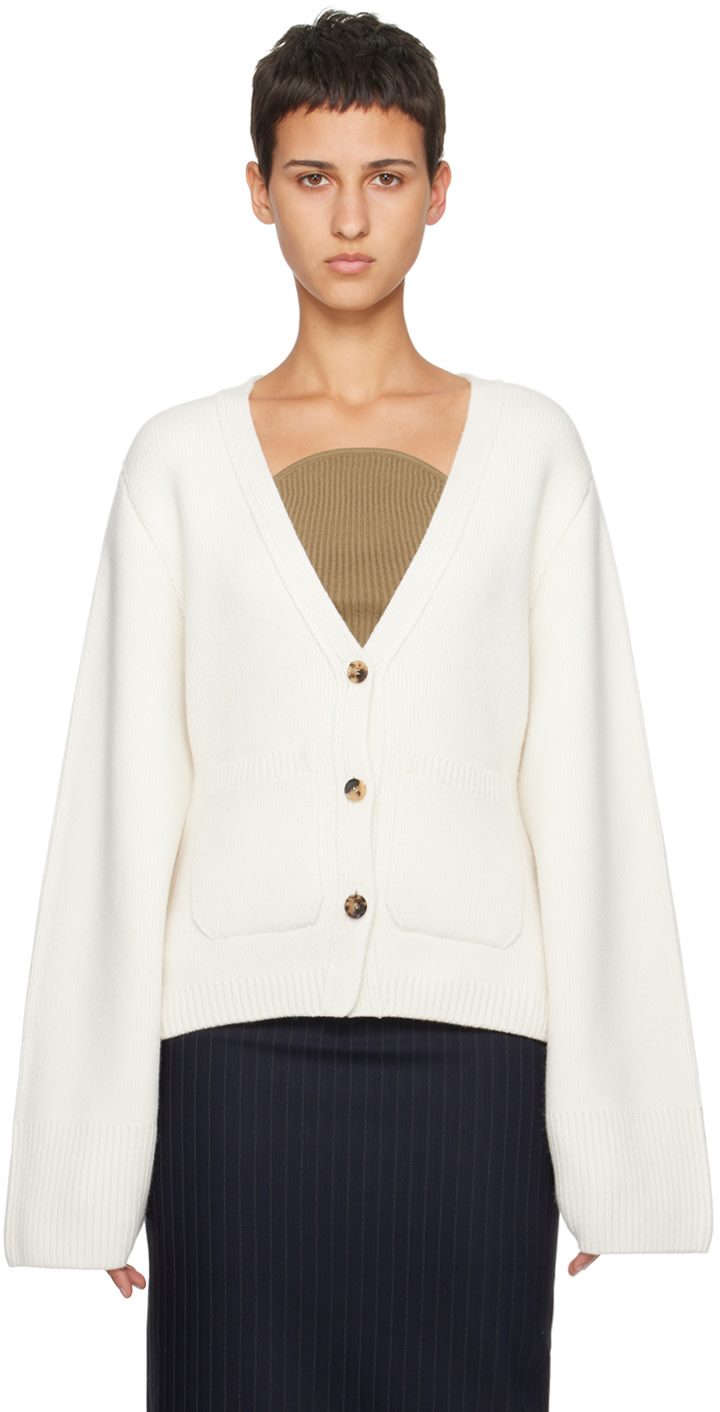 오프화이트 The Scarlet Cardigan 241914F095001