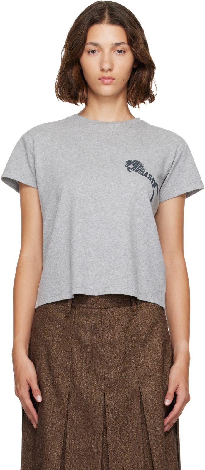 Gray Horse Logo T-Shirt 262188F110027
