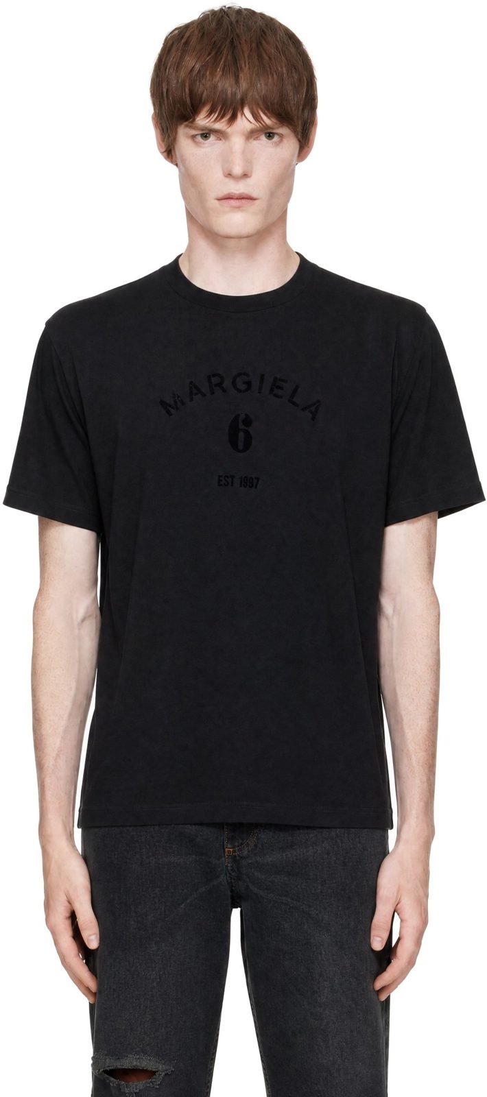 Black Cotton T-shirt 262188M213023