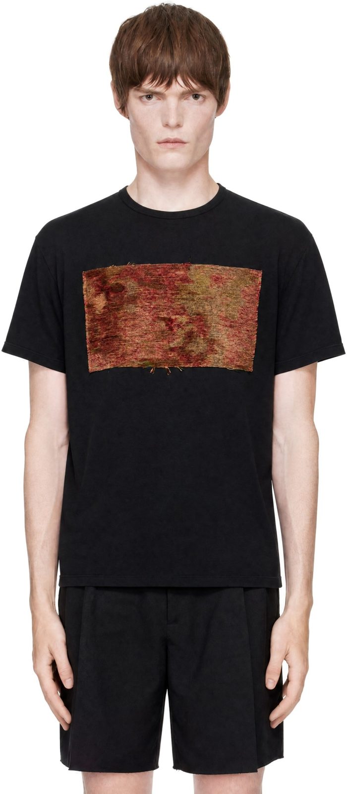 Black Tapestry Patch T-shirt 262168M213007