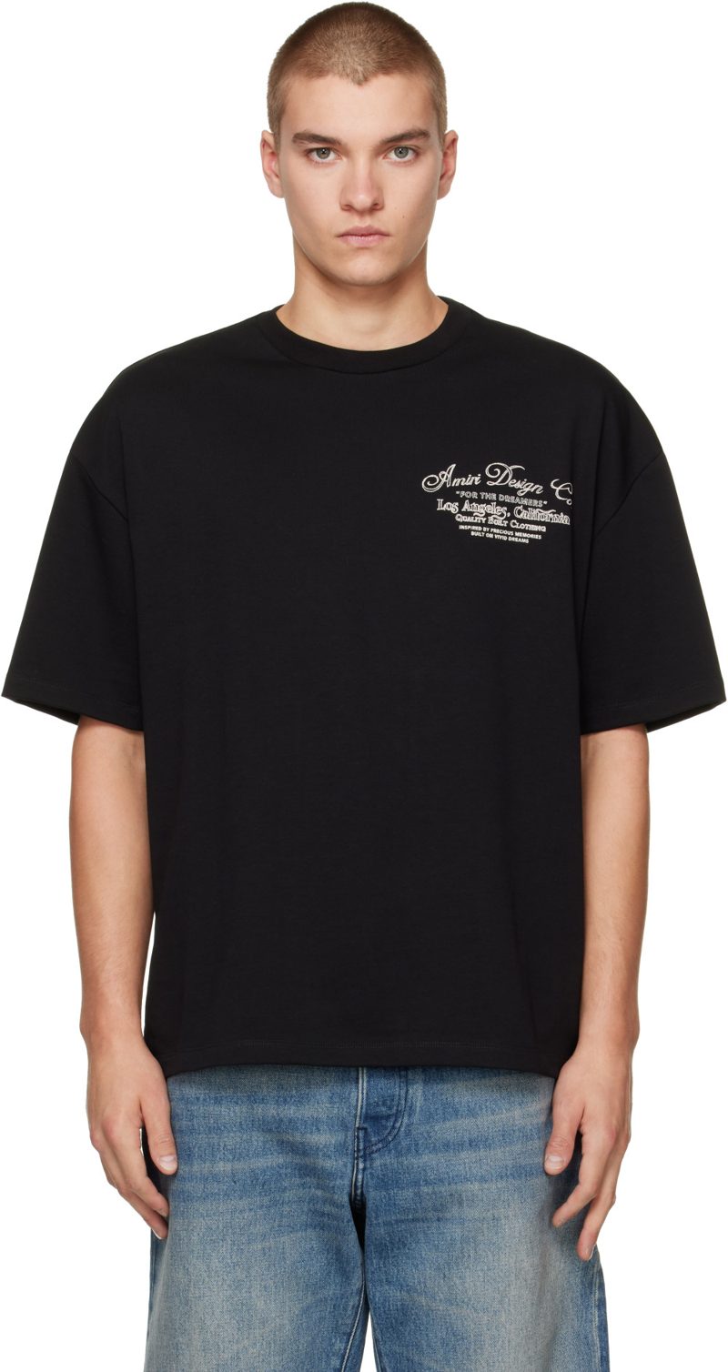 Black Dreamers Chain Stitch Oversized T-shirt 262886M213074